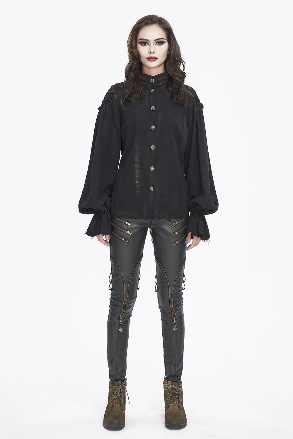 Stormborn Antiqued Black Cotton Shirt - Image 4