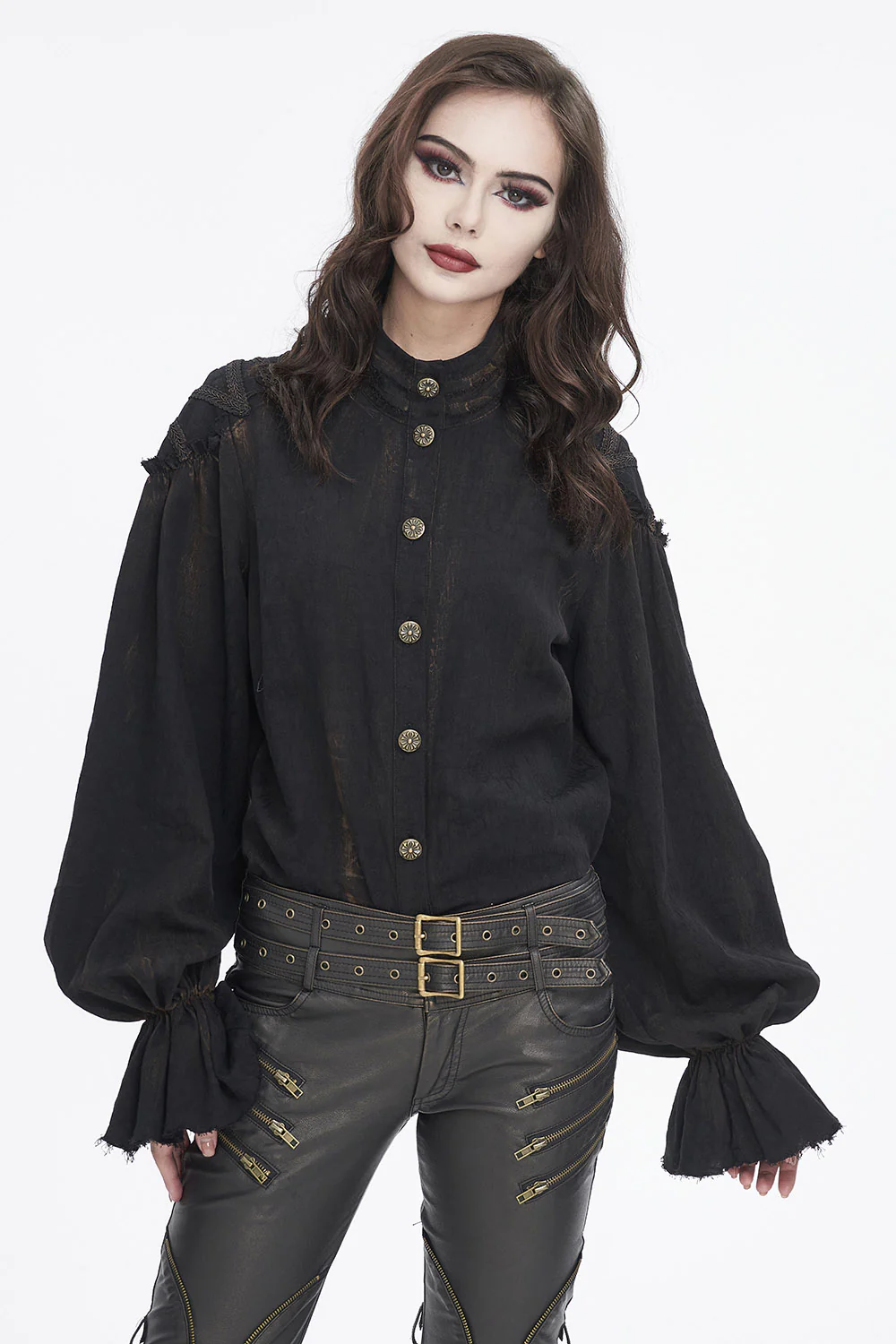 Stormborn Antiqued Black Cotton Shirt - Image 5