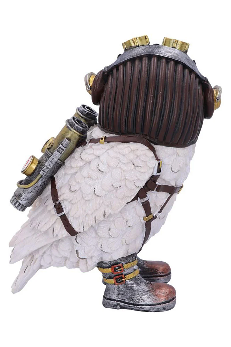The Aviator Pilot Snowy Owl Figurine - Image 3