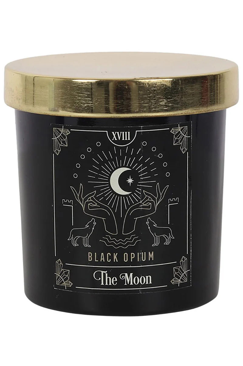 The Moon Tarot Candle [Black Opium Scent]
