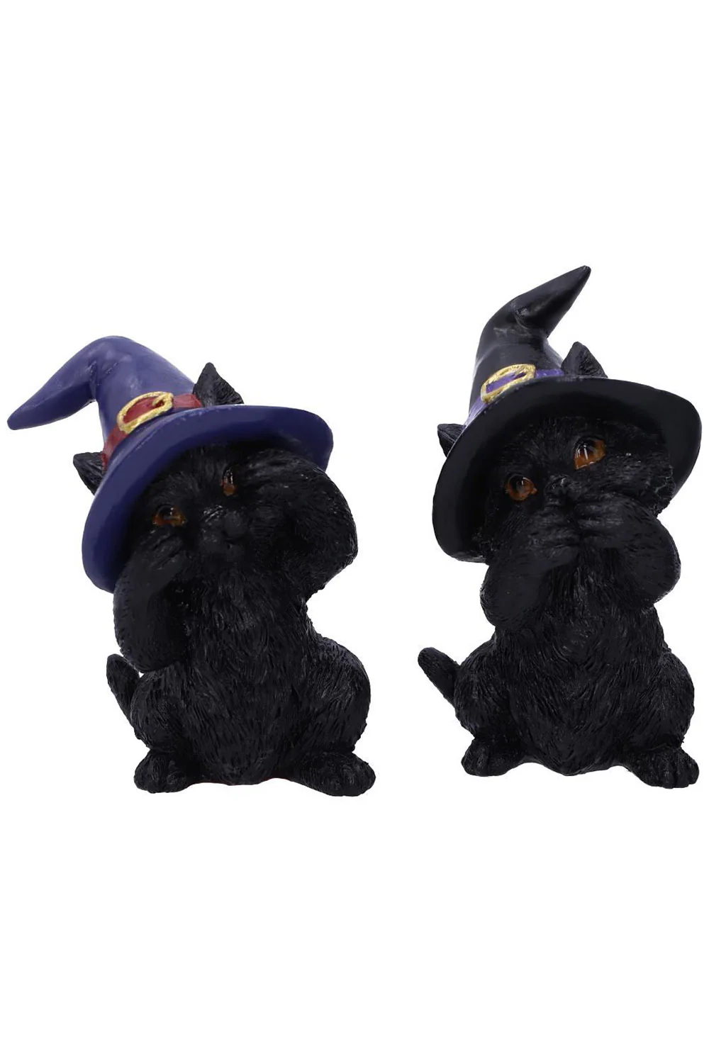 Three Wise Familiars See No Hear No Speak No Evil Black Cats Figurines - Image 6