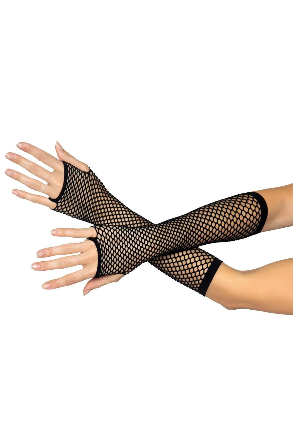 Fishnet Fingerless Gloves - Image 2