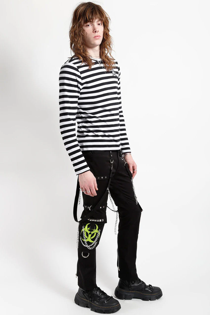 Tripp NYC Biohazard Bondage Pants [Black/Lime Bio] - Image 4