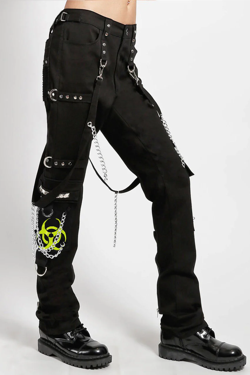 Tripp NYC Biohazard Bondage Pants [Black/Lime Bio] - Image 6