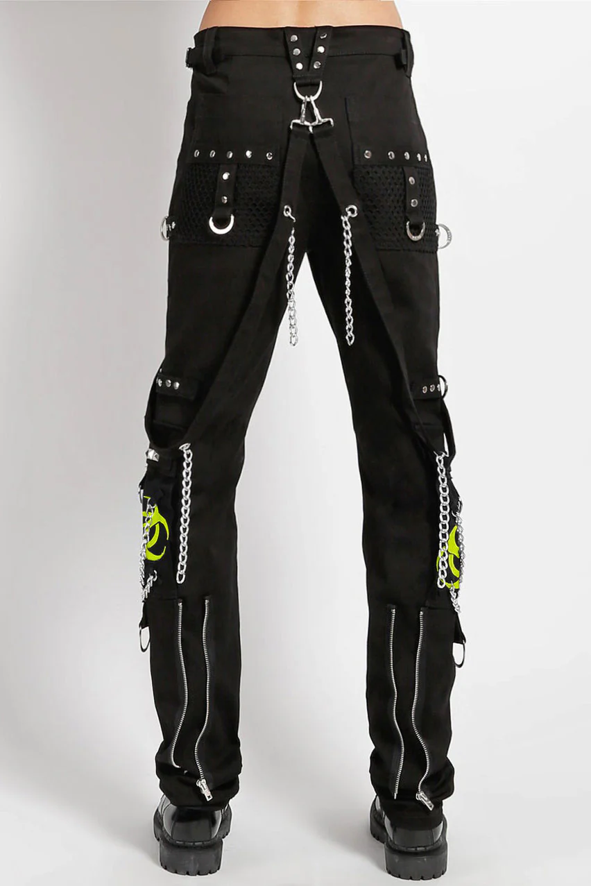 Tripp NYC Biohazard Bondage Pants [Black/Lime Bio] - Image 7