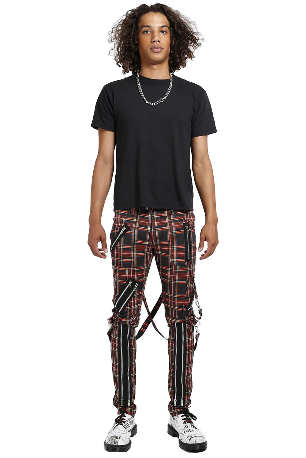 Tripp NYC Bondage Punk Pants [Black Plaid] - Image 4