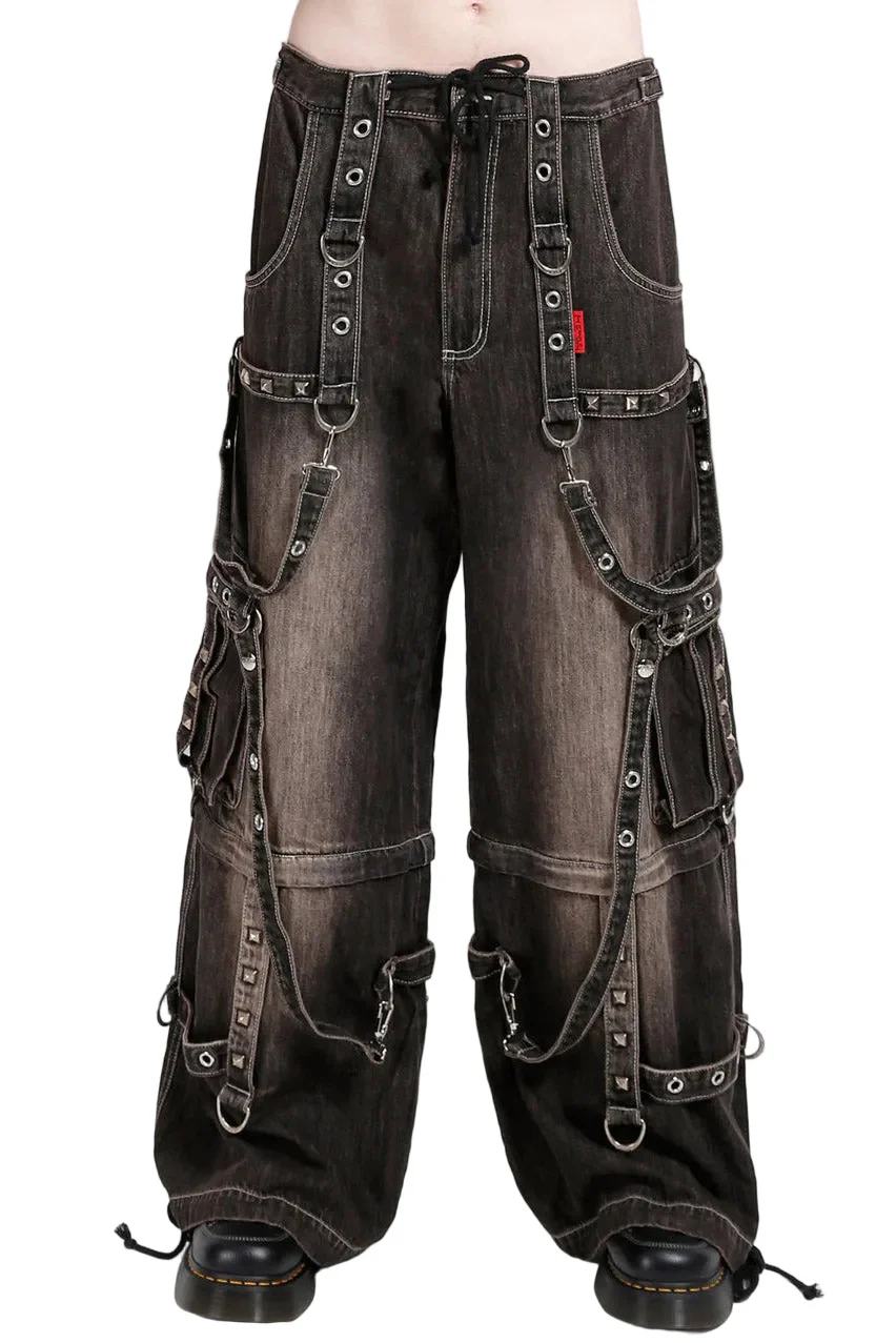 Tripp NYC Denim Strap Pants [Black Dirty Wash]