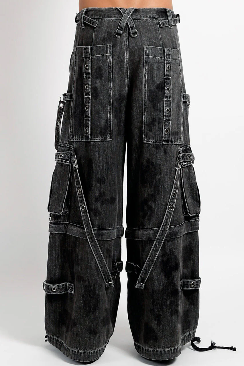 Tripp NYC Denim Strap Pants [Black Ink Wash] - Image 3