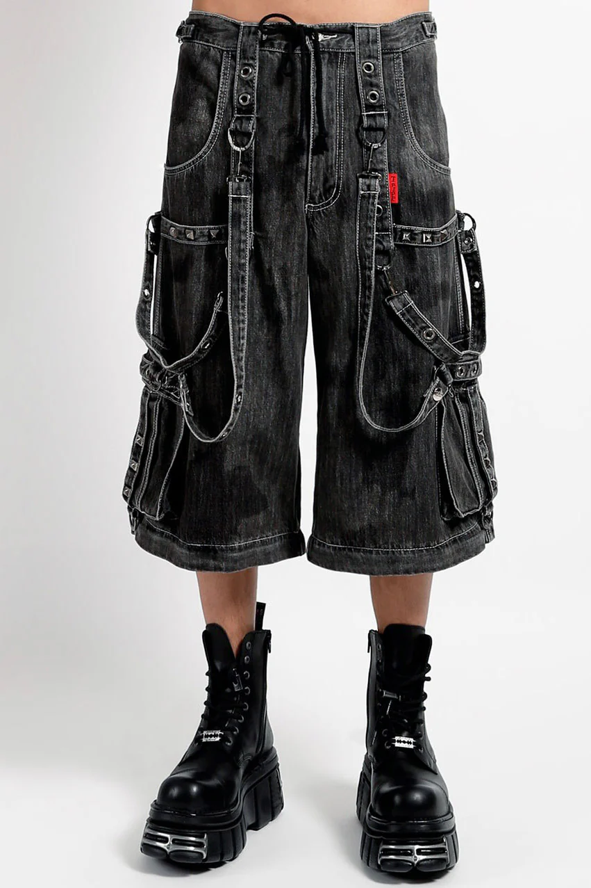Tripp NYC Denim Strap Pants [Black Ink Wash] - Image 4