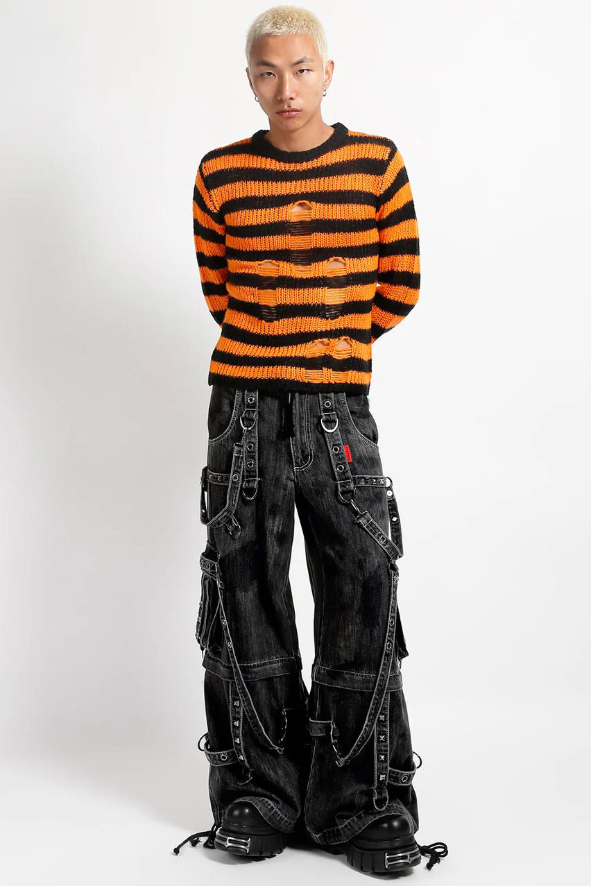 Tripp NYC Denim Strap Pants [Black Ink Wash] - Image 6
