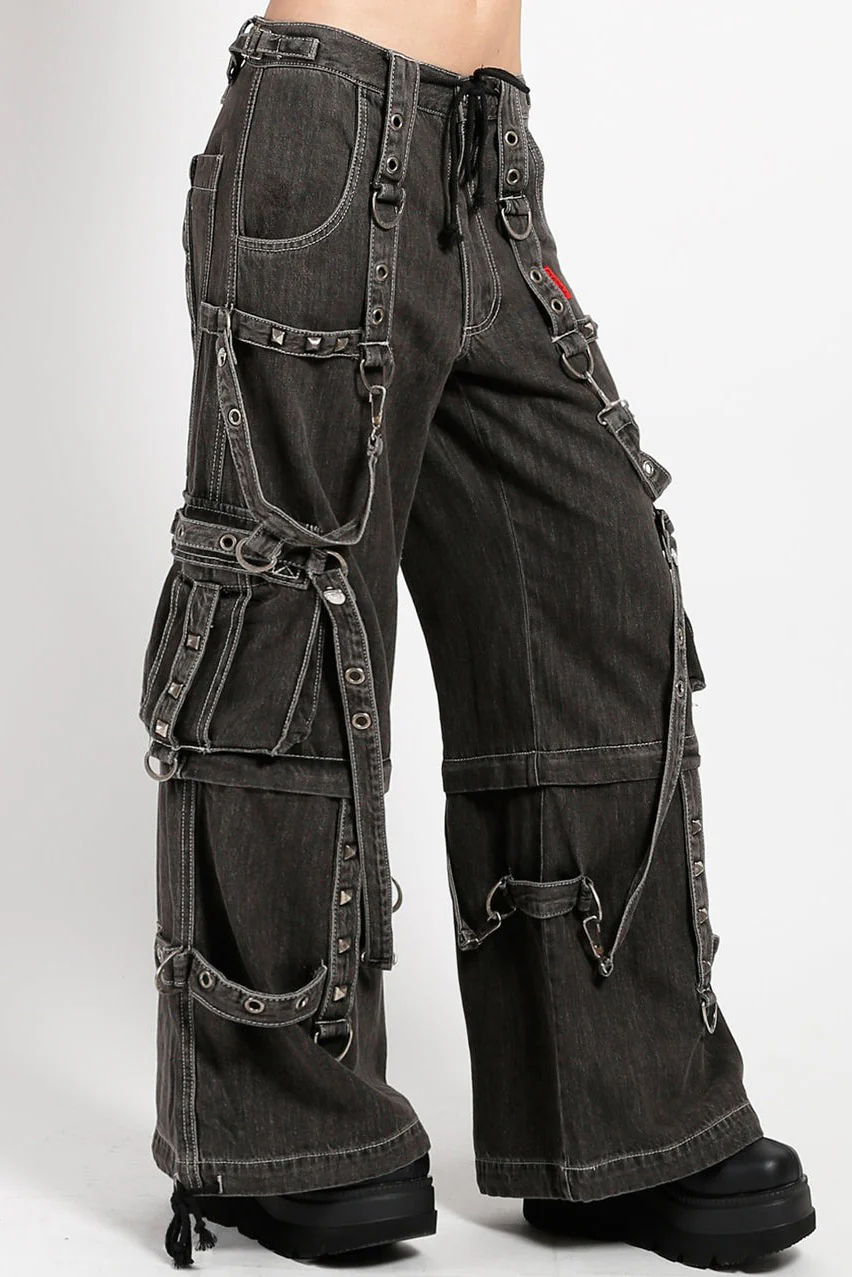 Tripp NYC Denim Strap Zip Off Pants [Black Denim] - Image 7