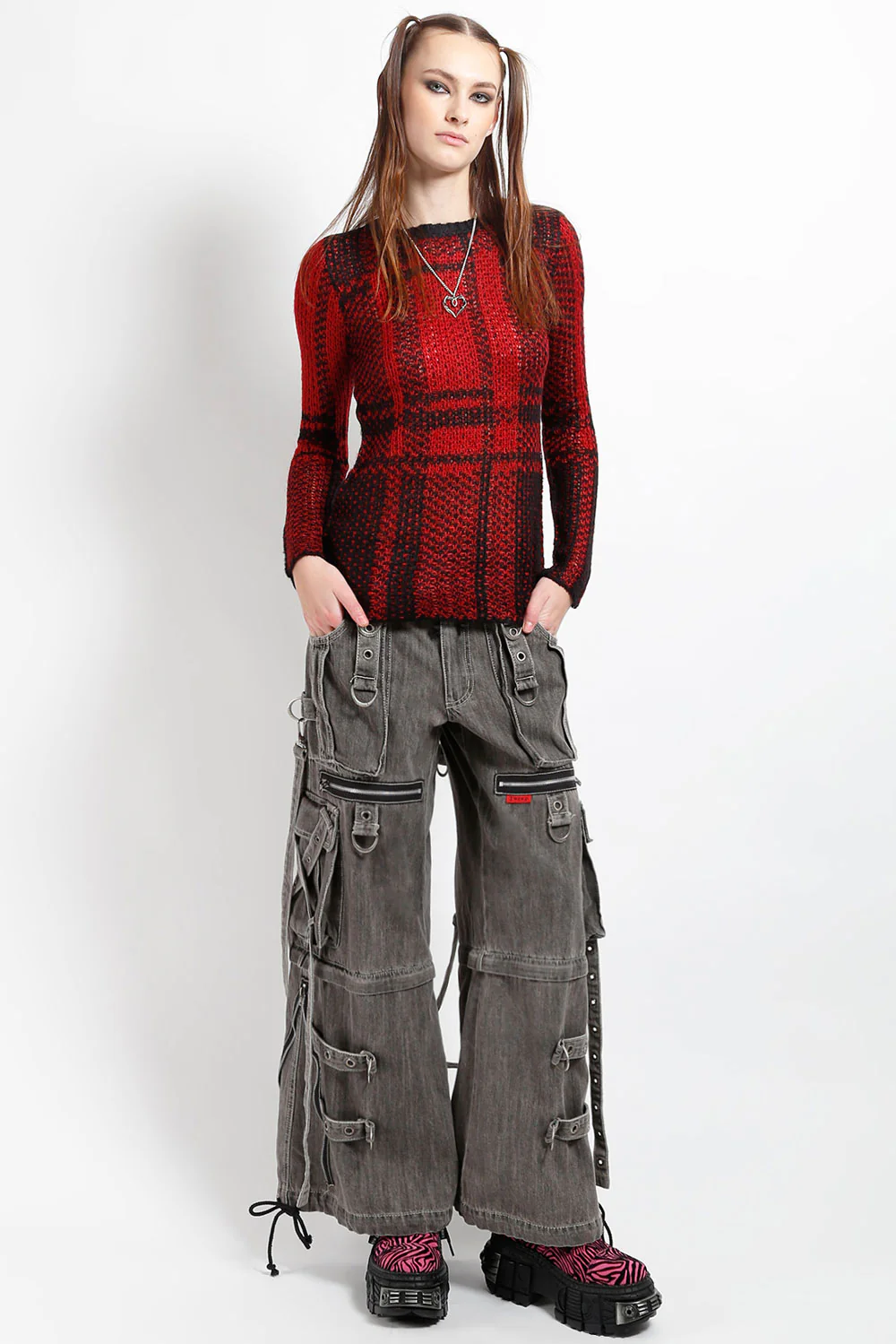 Tripp NYC Denim X Strap Pants [BLACK DENIM] - Image 15