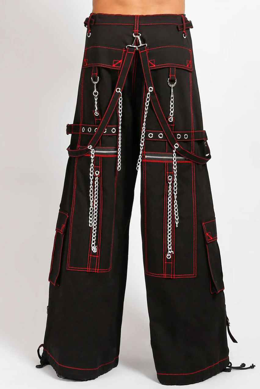 Tripp NYC Doom Skull Pants [BLK/RED STITCH] - Image 3