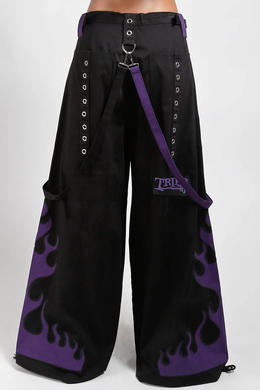 Tripp NYC Flame Dark Street Pants [Black/Purple] - Image 10