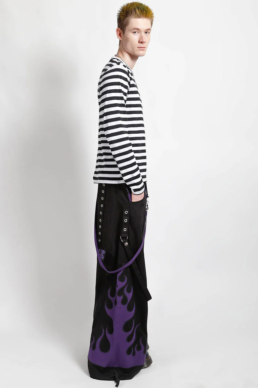Tripp NYC Flame Dark Street Pants [Black/Purple] - Image 7