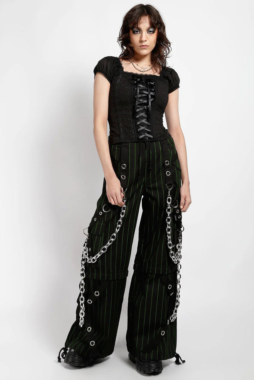 Tripp NYC Godfather Chain Pants [Green Stripe] - Image 9