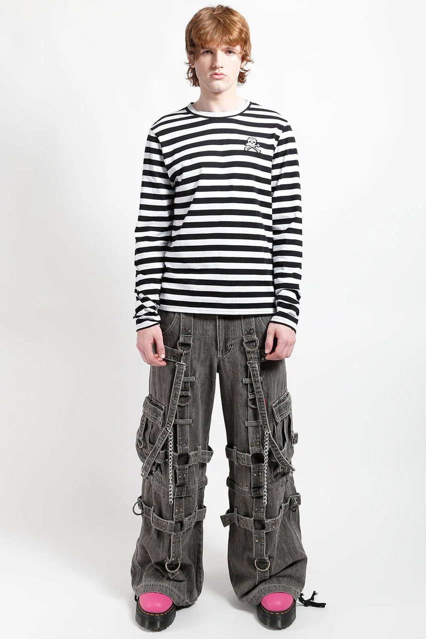 Tripp NYC Harness Dark Street Pants [Black Denim] - Image 5