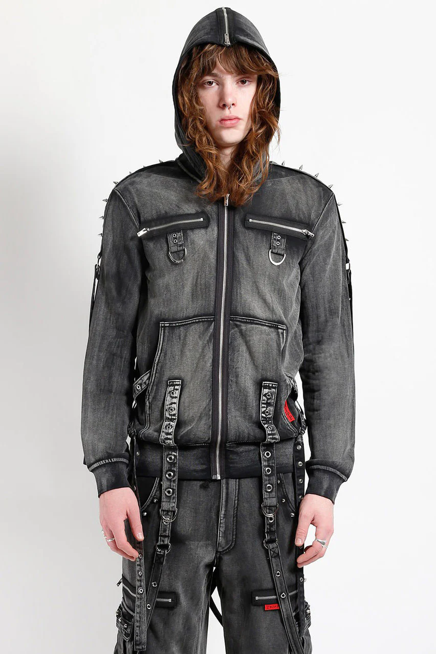 Tripp NYC Monster Fog Hoodie [Black/Mechanical Wash]