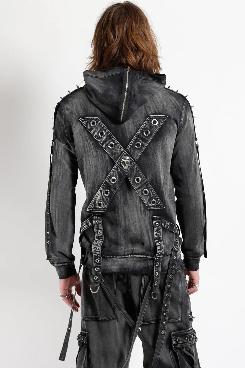 Tripp NYC Monster Fog Hoodie [Black/Mechanical Wash] - Image 2