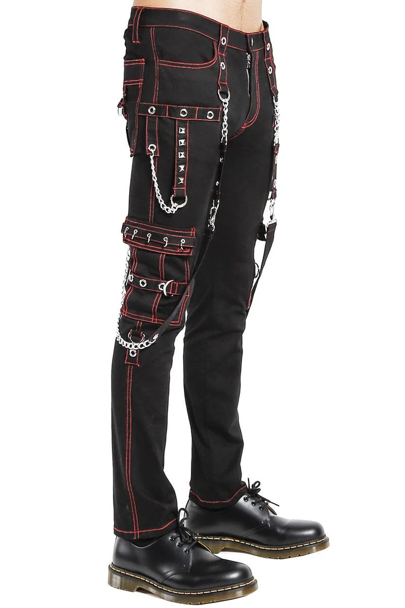 Tripp NYC No Excuses Bondage Pants [Black/Red] - Image 3