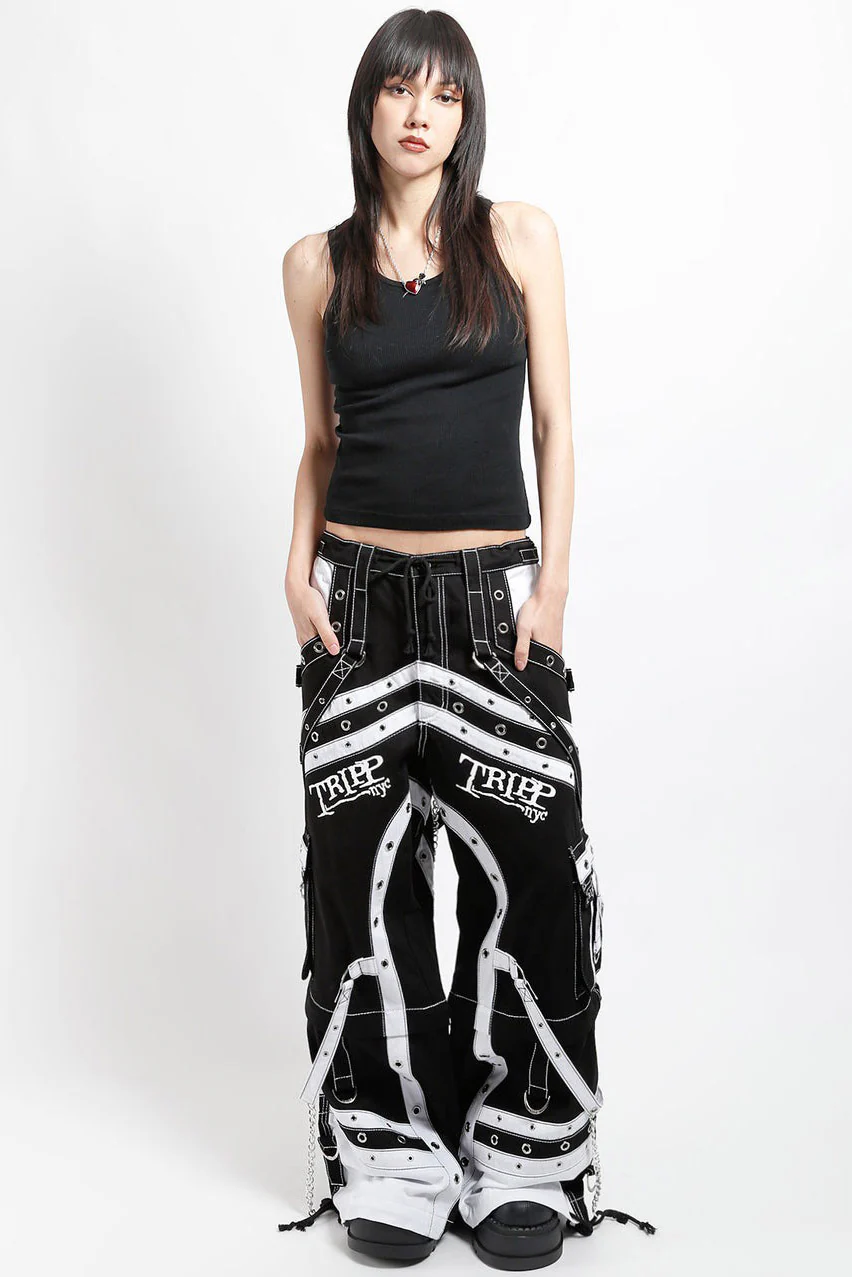 Tripp NYC Off Track Pants [BLACK/WHITE] - Image 9
