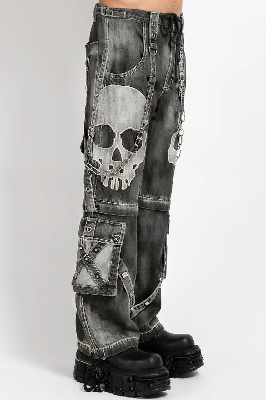 Tripp NYC Scare Dark Street Pants [Fog Wash Black Denim] - Image 2