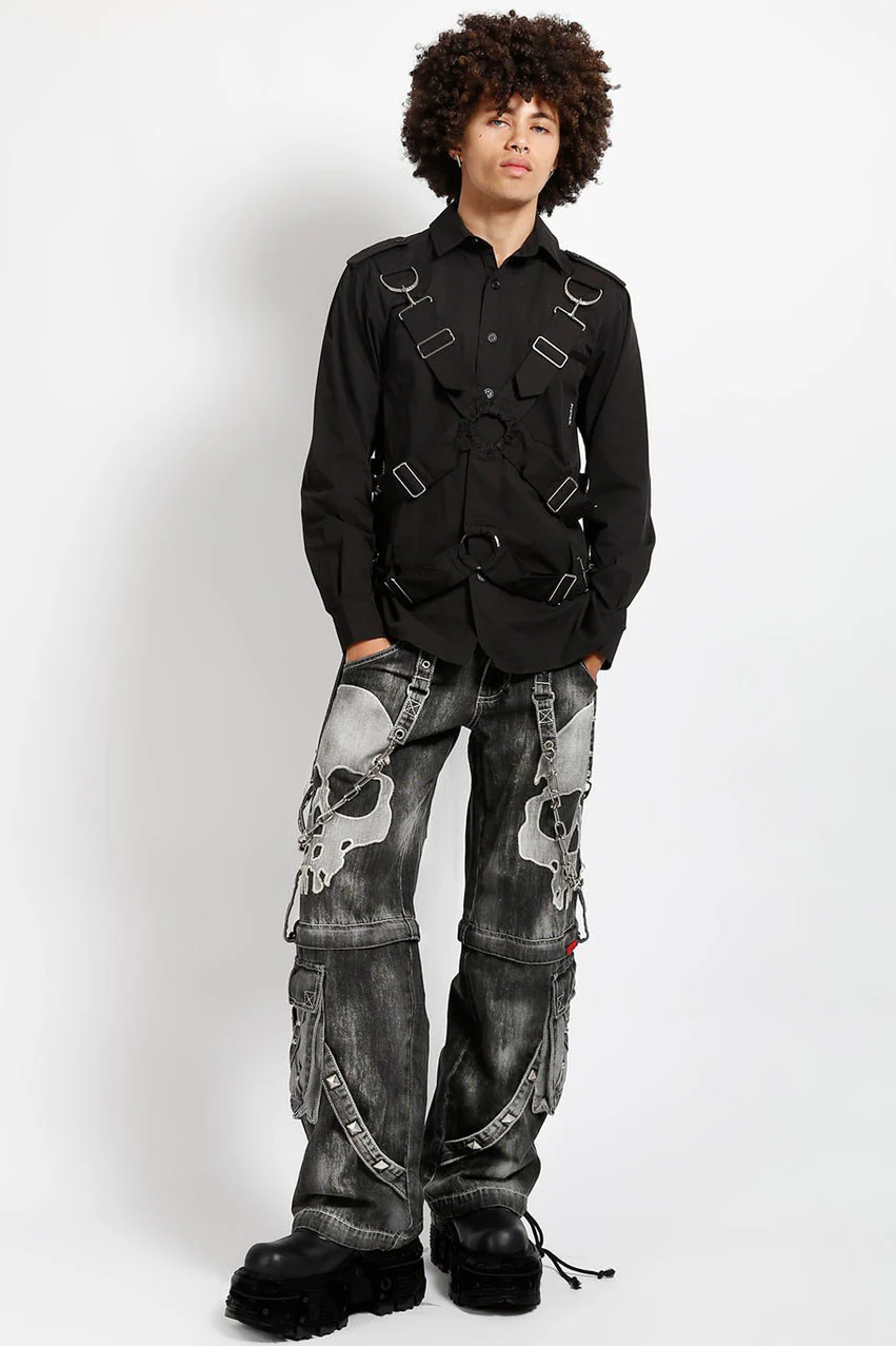 Tripp NYC Scare Dark Street Pants [Fog Wash Black Denim] - Image 5