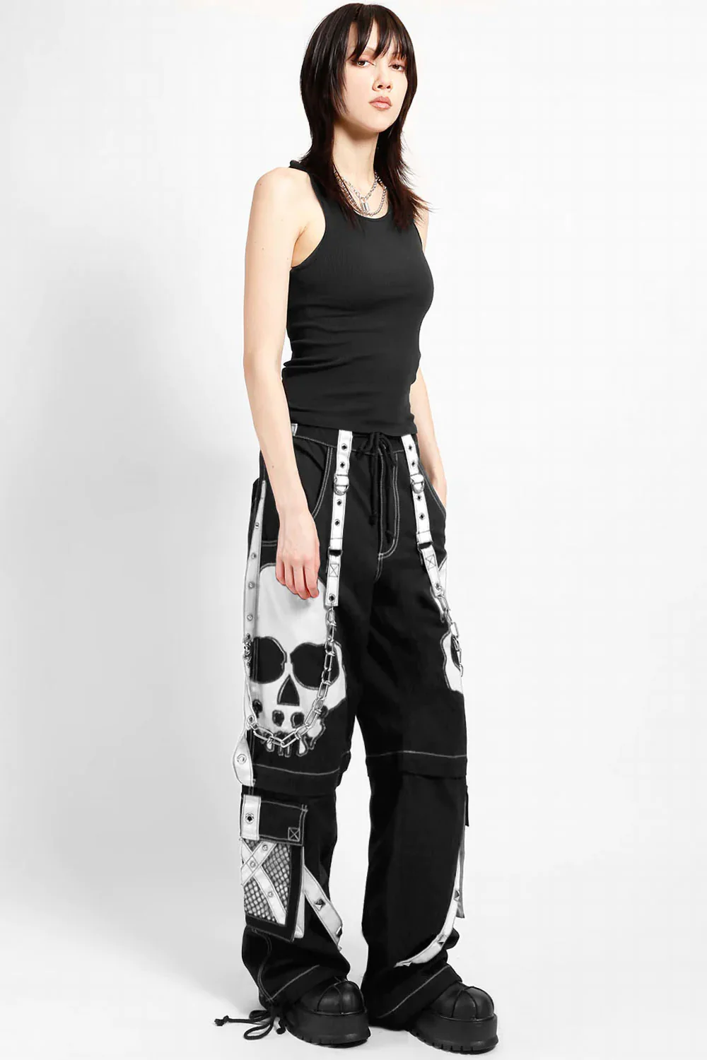 Tripp NYC Scare Darkstreet Pants [BLACK/WHITE] - Image 9