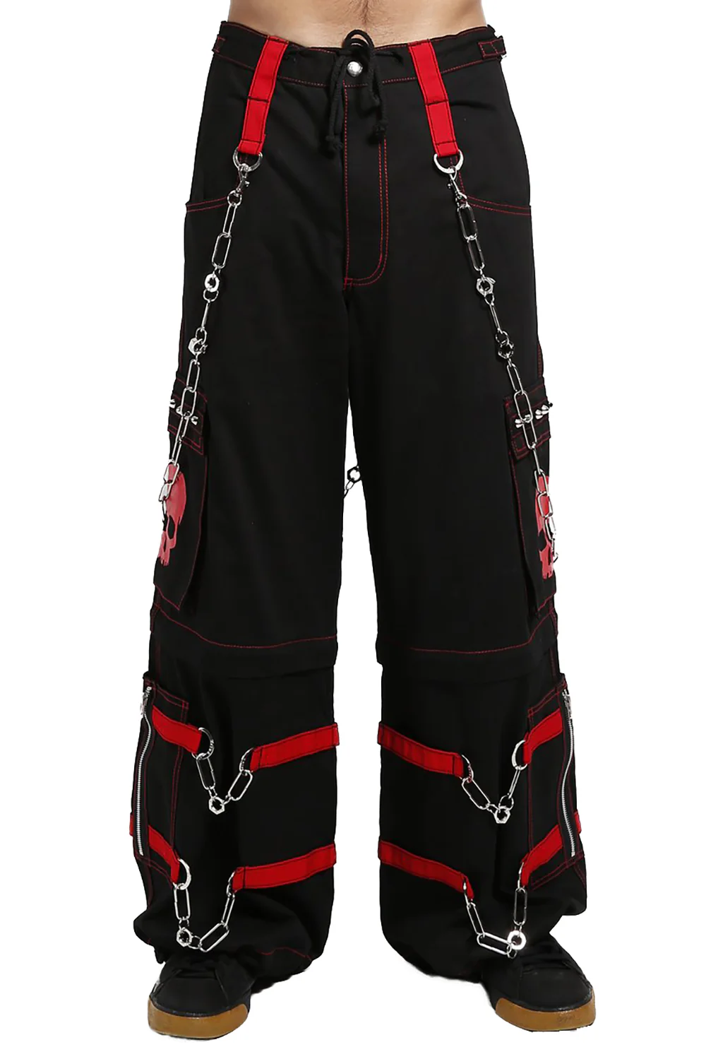 Tripp NYC Skull Bondage Pants [BLACK/RED] - Image 2