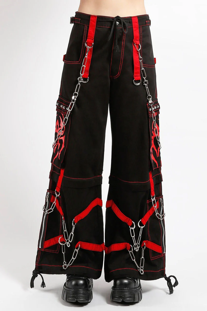 Tripp NYC Spider Zip Off Pants [BLACK/RED] - Image 5