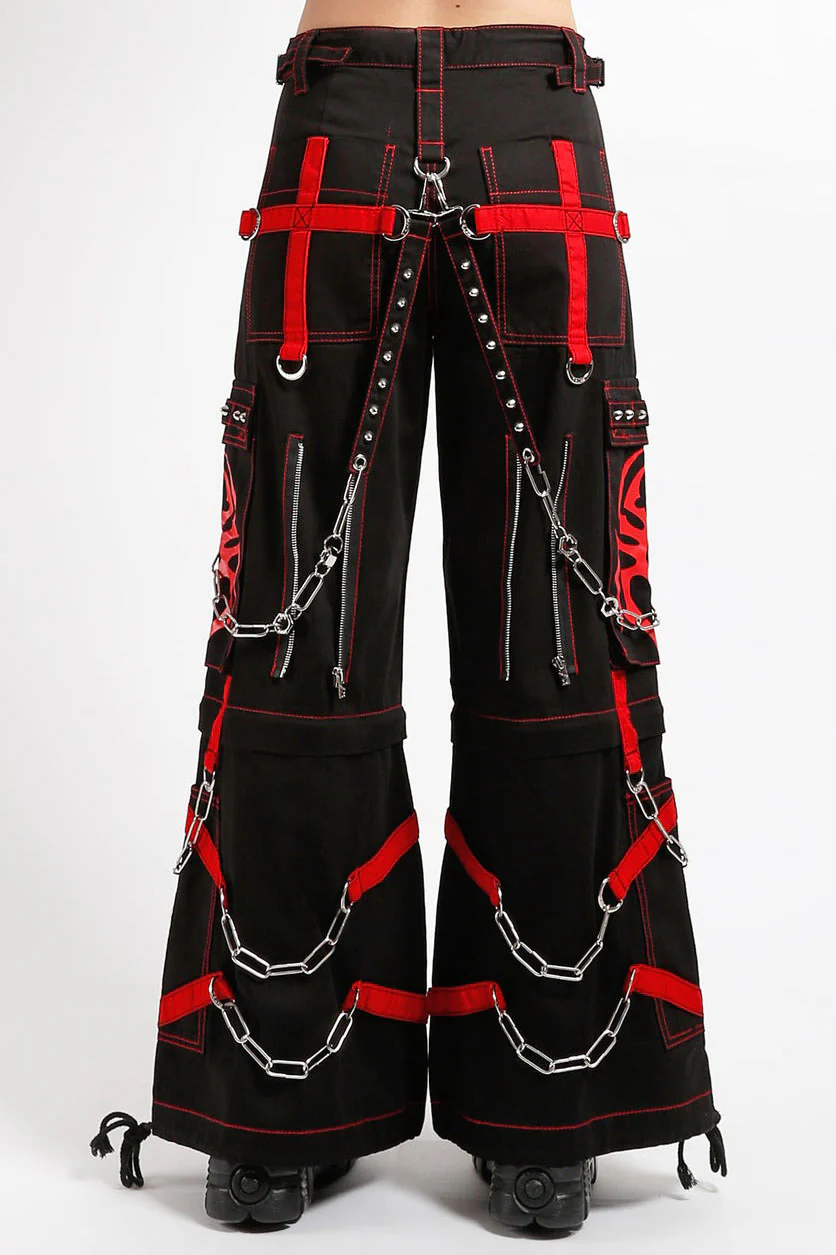 Tripp NYC Spider Zip Off Pants [BLACK/RED] - Image 7