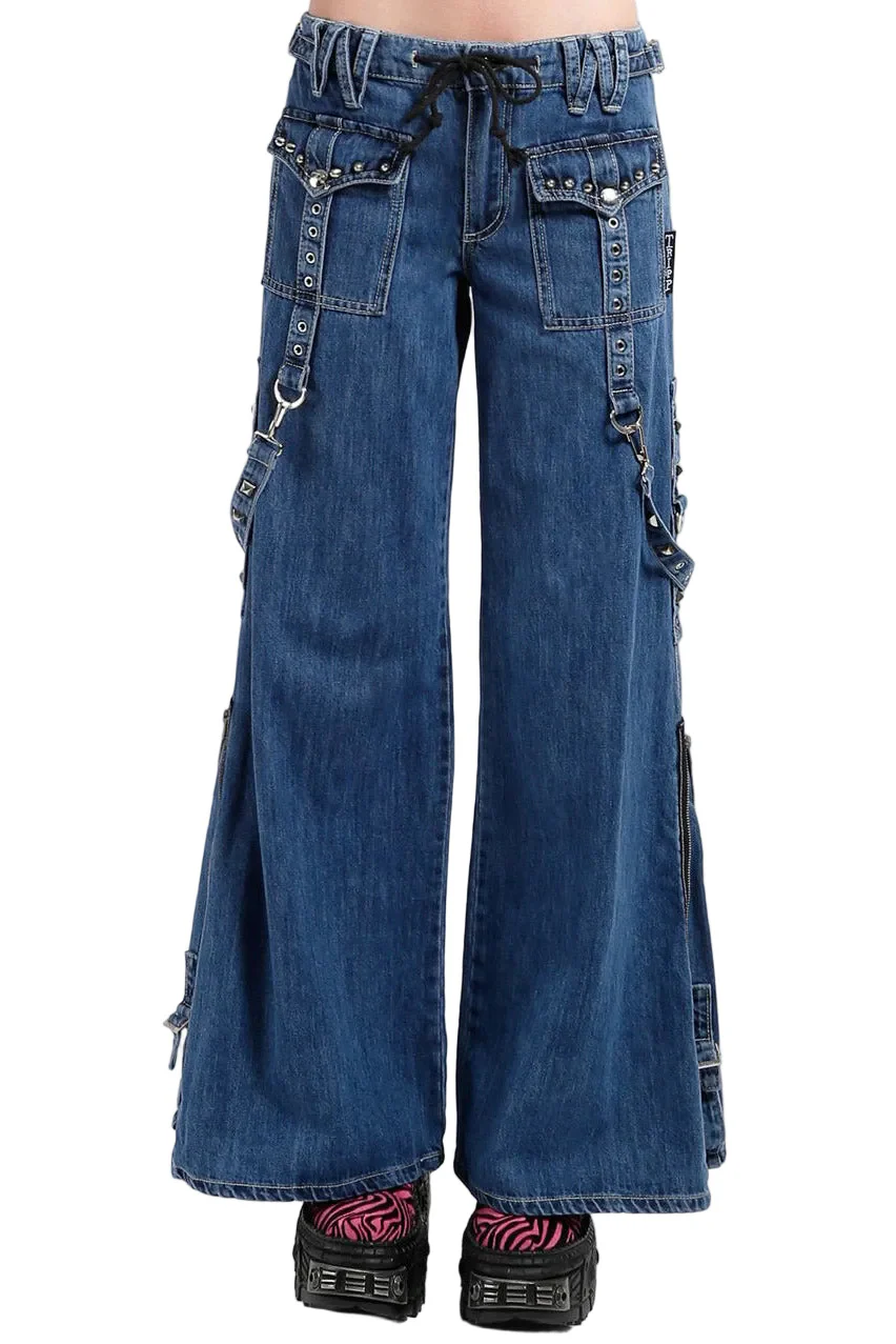 Tripp NYC Studded Power Pants [Indigo Light Wash]