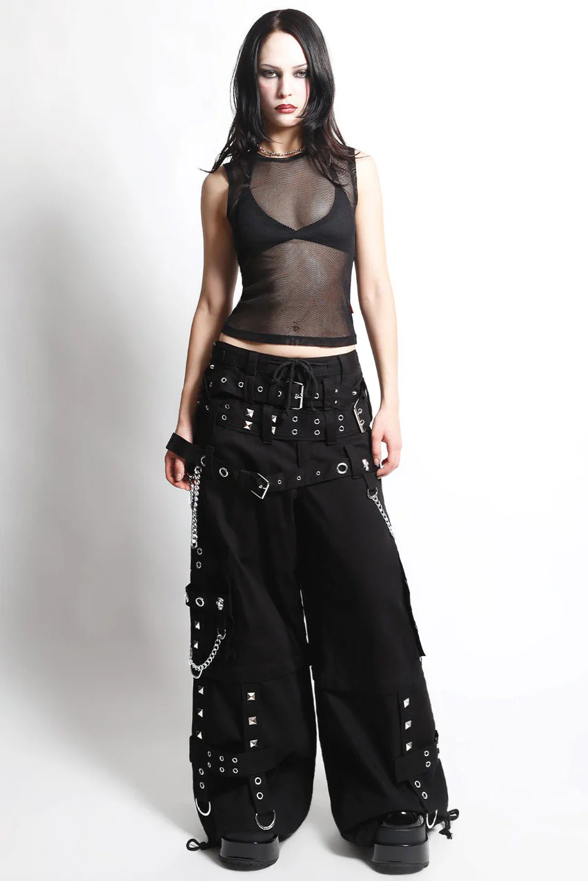 Tripp NYC Triple Belted Chain Pants [Black] - Image 11