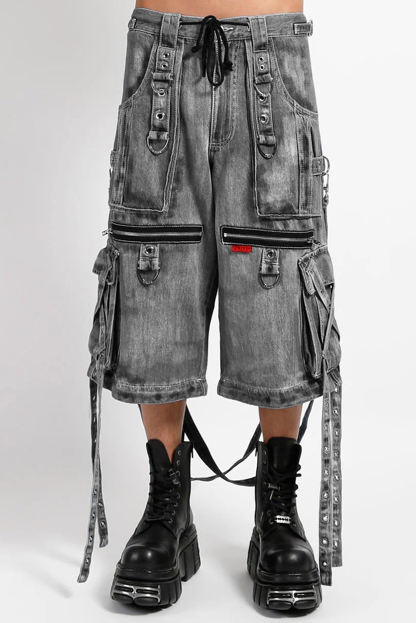 Tripp NYC X-Strap Pants [BLACK FOG WASH DENIM] - Image 5