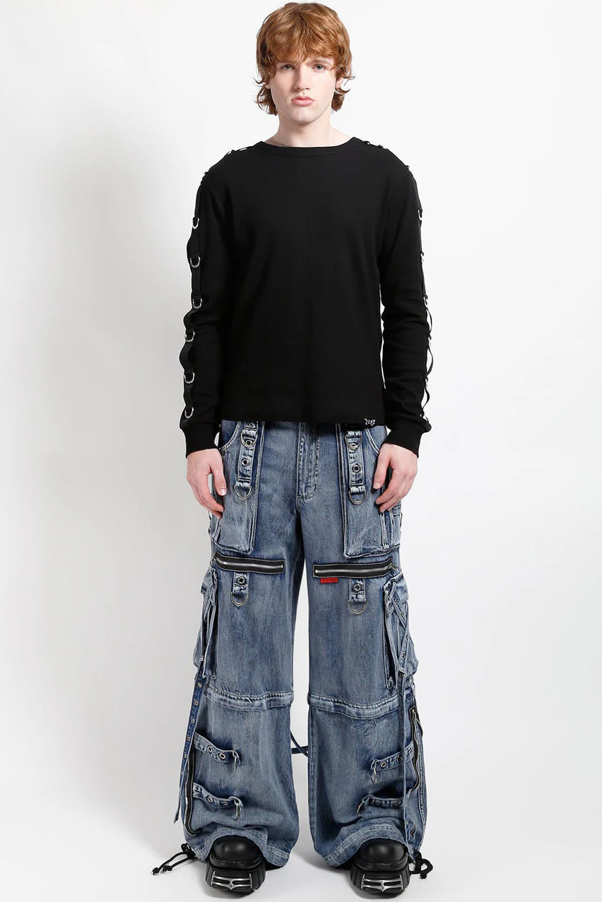 Tripp NYC X-Strap Pants [Blue-Fog Wash] - Image 4
