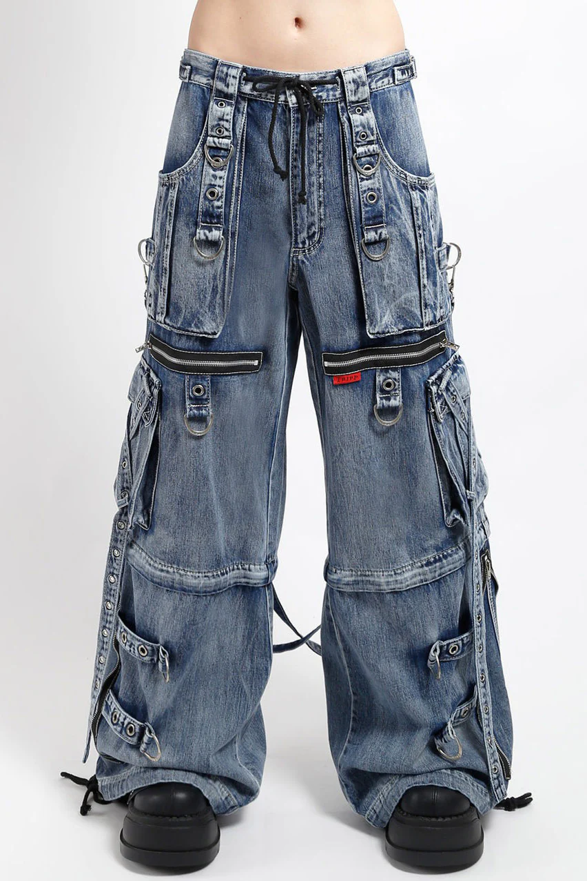 Tripp NYC X-Strap Pants [Blue-Fog Wash] - Image 5