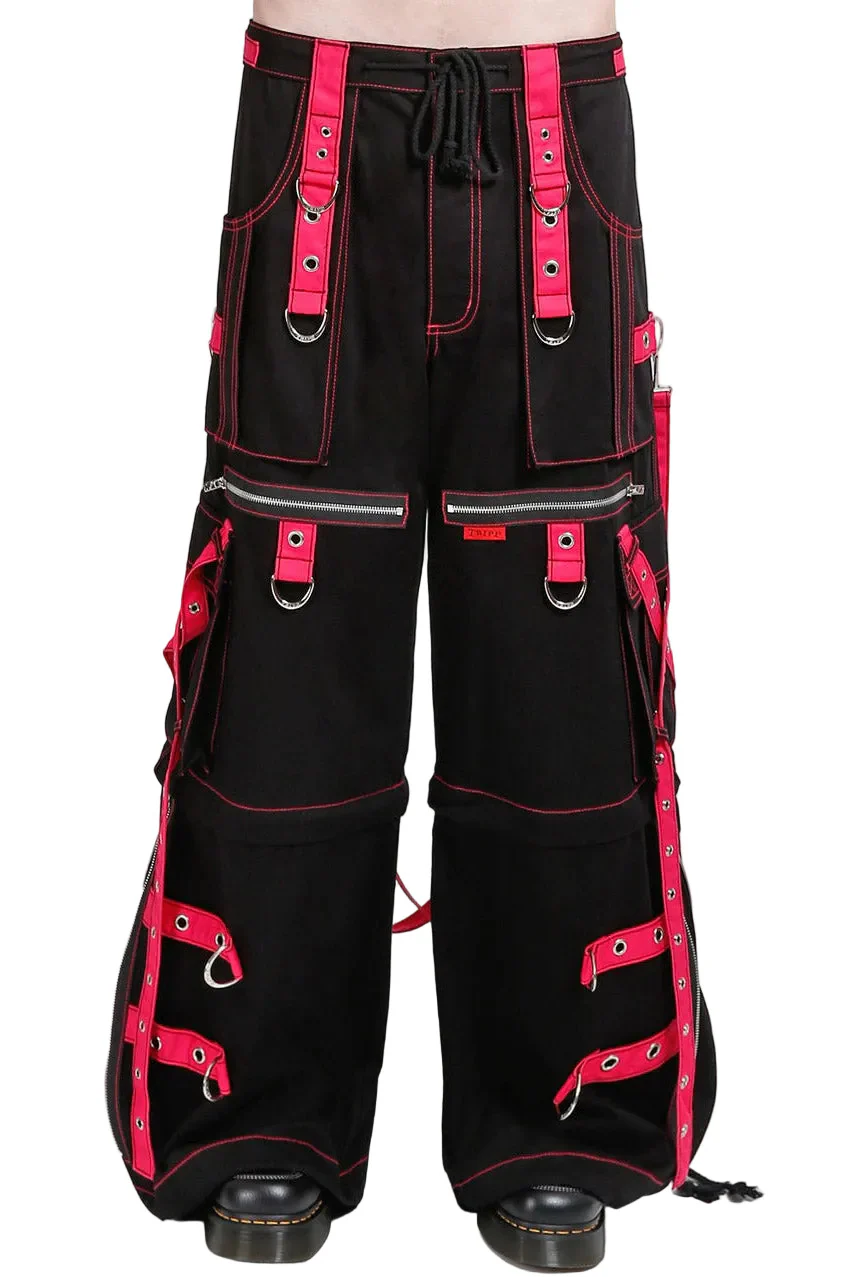Tripp NYC X-Strap Zip Off Pants [Black/Pink]