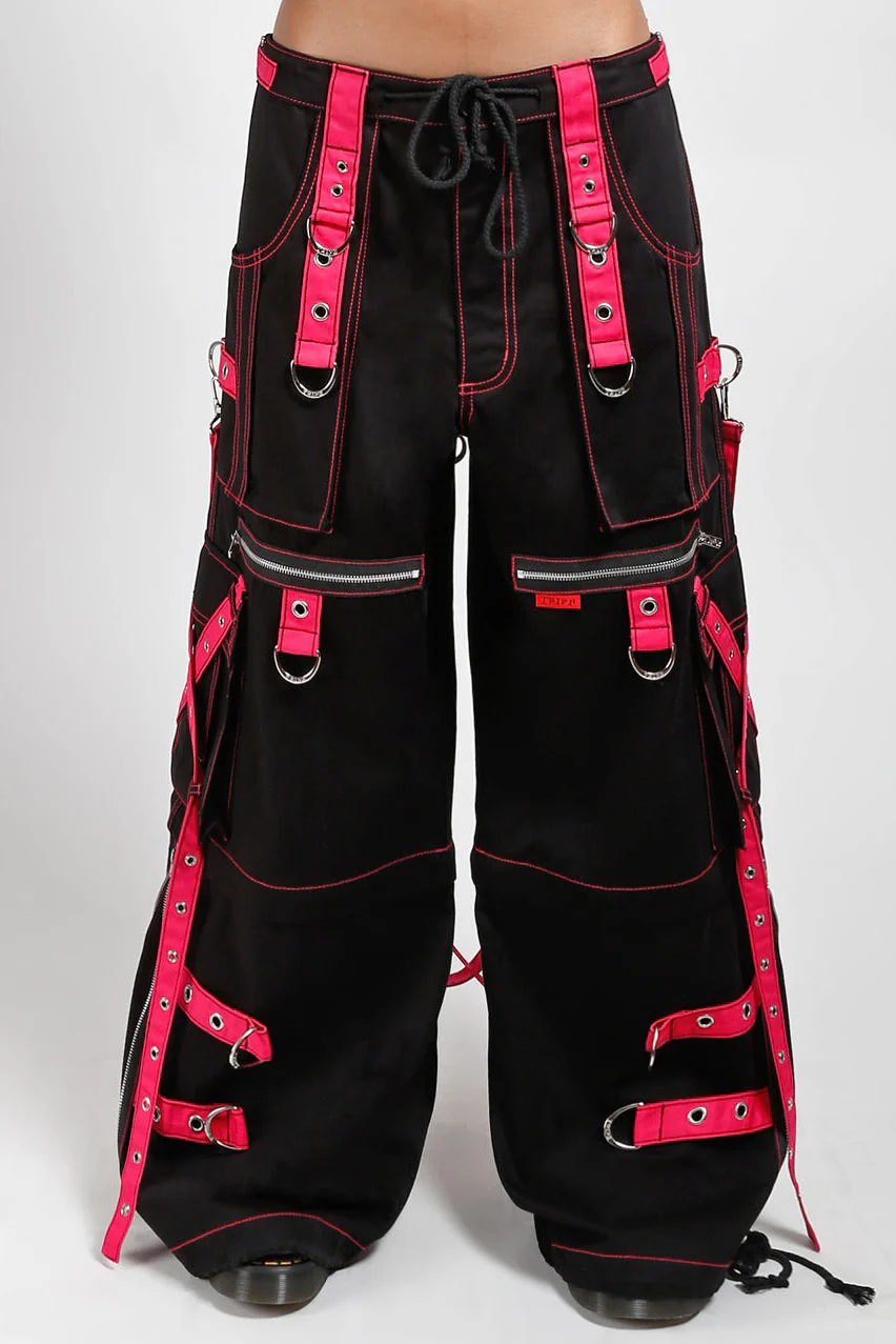 Tripp NYC X-Strap Zip Off Pants [Black/Pink] - Image 6