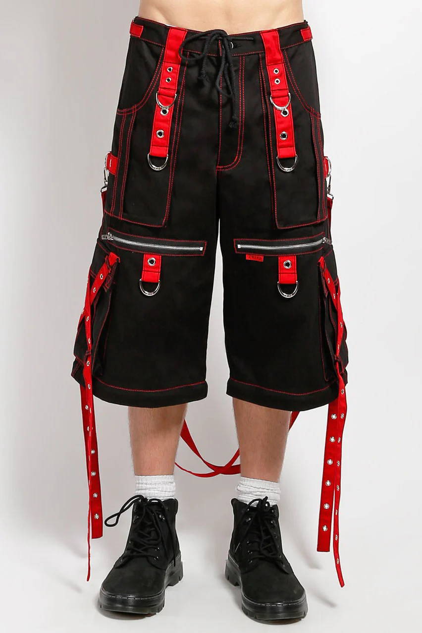 Tripp NYC X-Strap Zip Off Pants [BLACK/RED] - Image 6