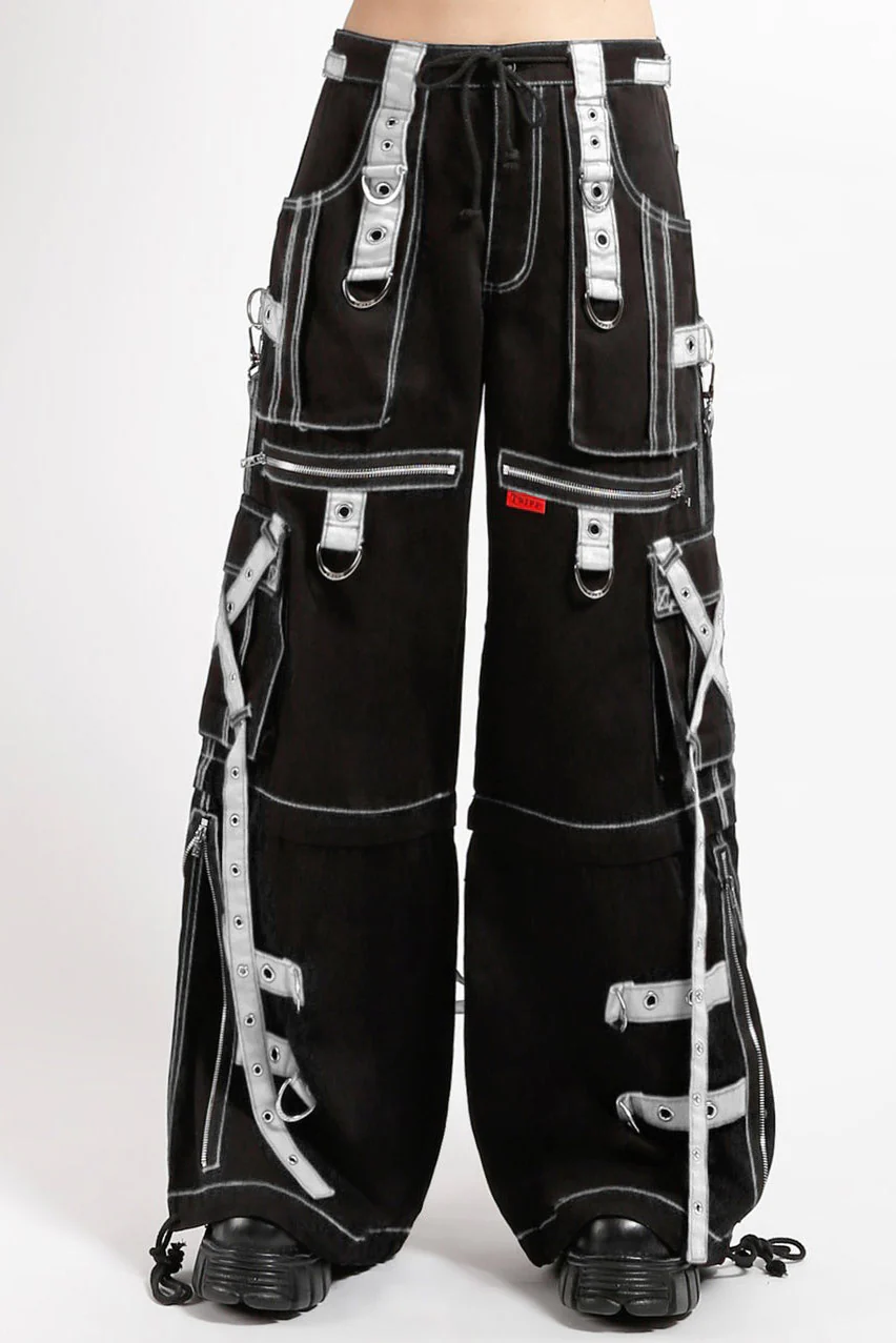 Tripp NYC X-Strap Zip Off Pants [Black/White] - Image 6