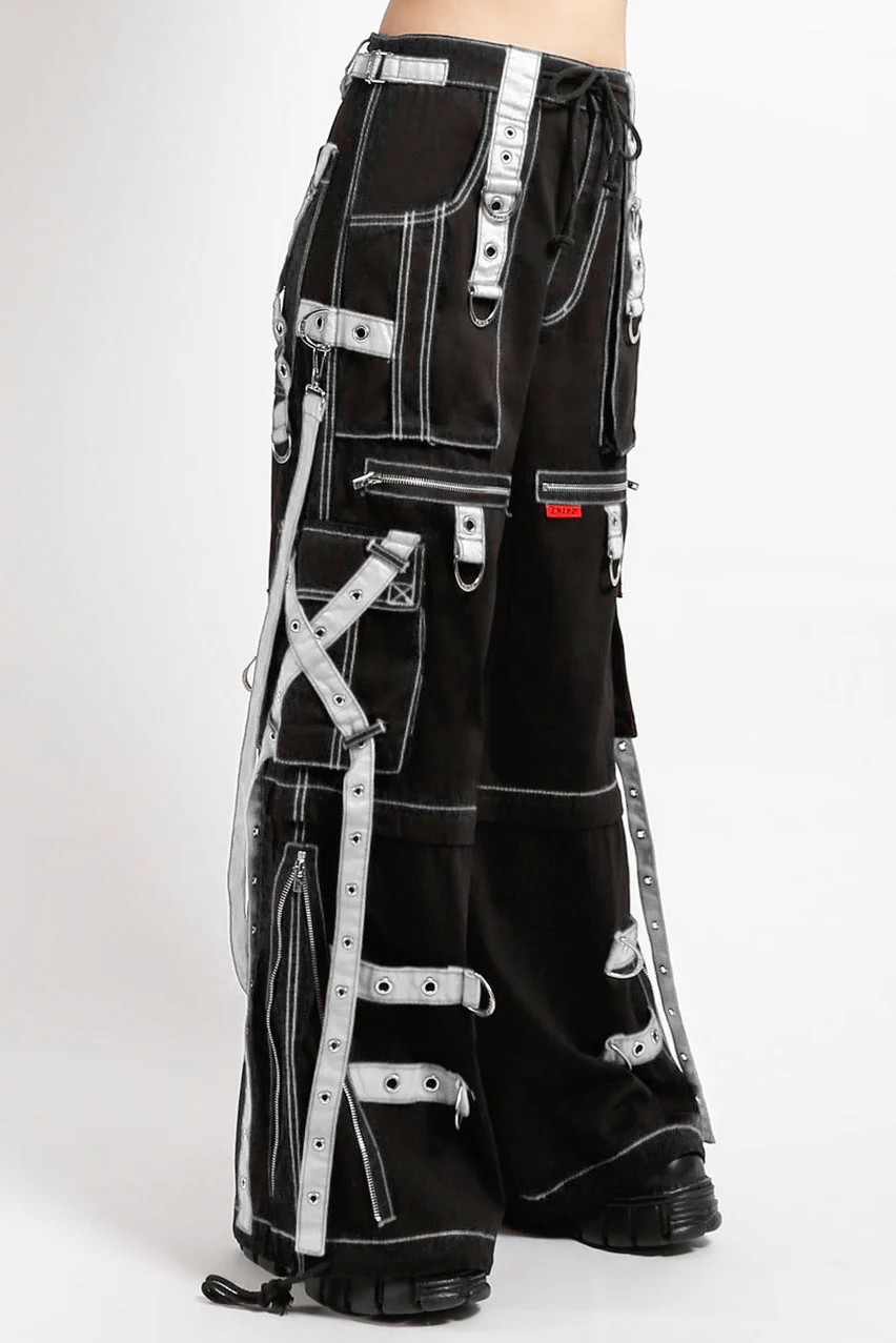 Tripp NYC X-Strap Zip Off Pants [Black/White] - Image 7