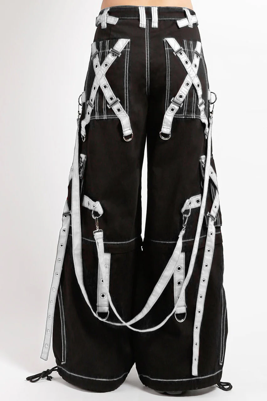 Tripp NYC X-Strap Zip Off Pants [Black/White] - Image 8