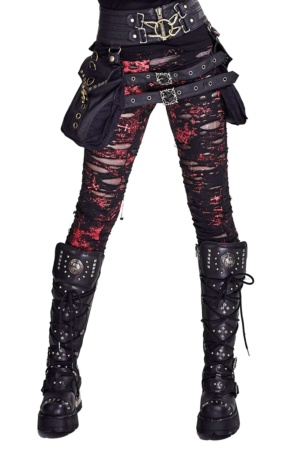 Unholy Punk Leggings [RED] - Image 2