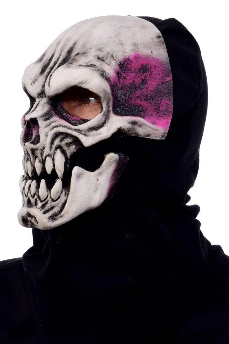 UV Crypt Keeper Skull Latex Mask w/ Moving Mouth - Image 3