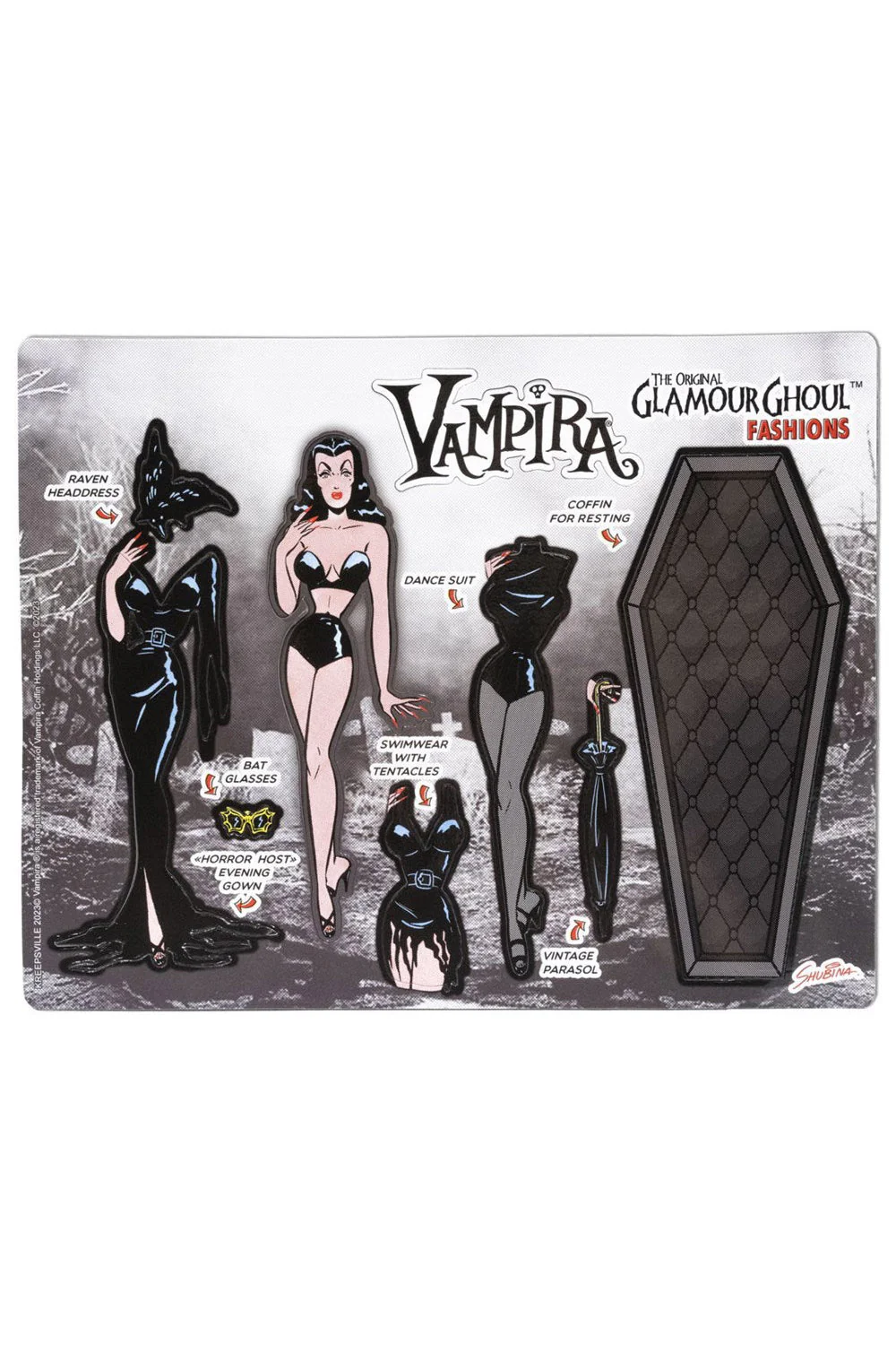 Vampira Glamour Ghoul Dress Up Magnet Set