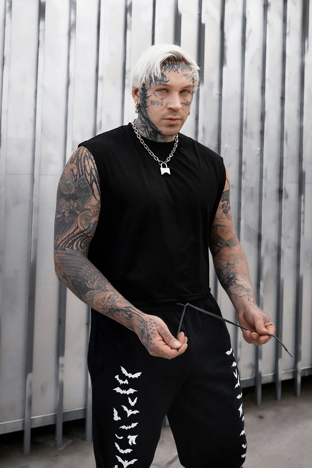 Vampire Bat Joggers [WHITE BATS] - Image 5
