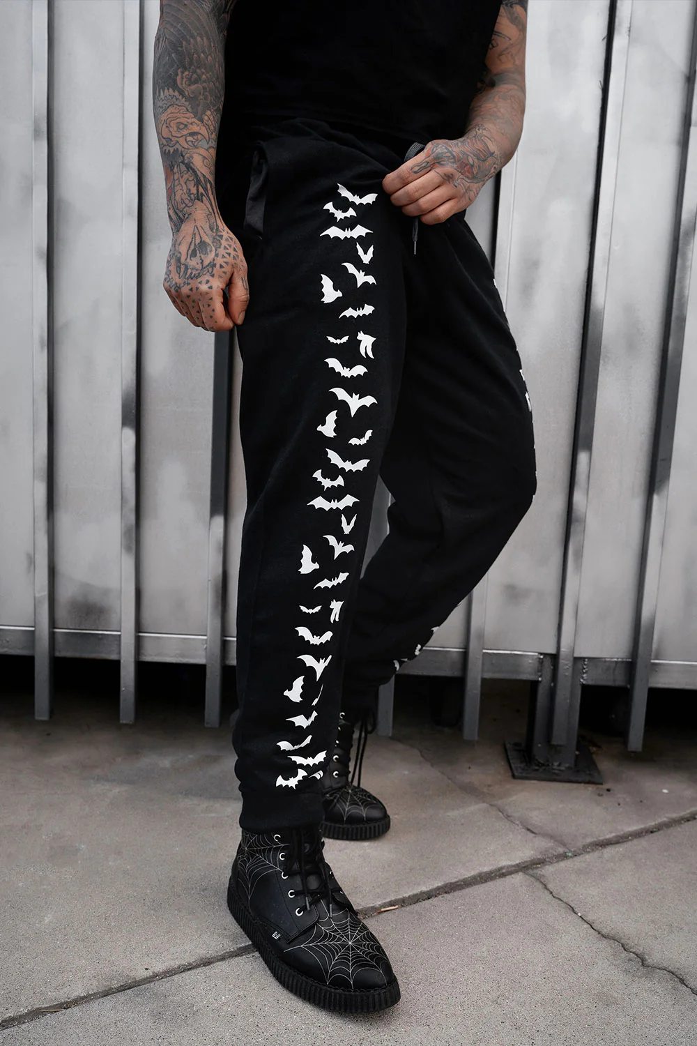 Vampire Bat Joggers [WHITE BATS] - Image 7