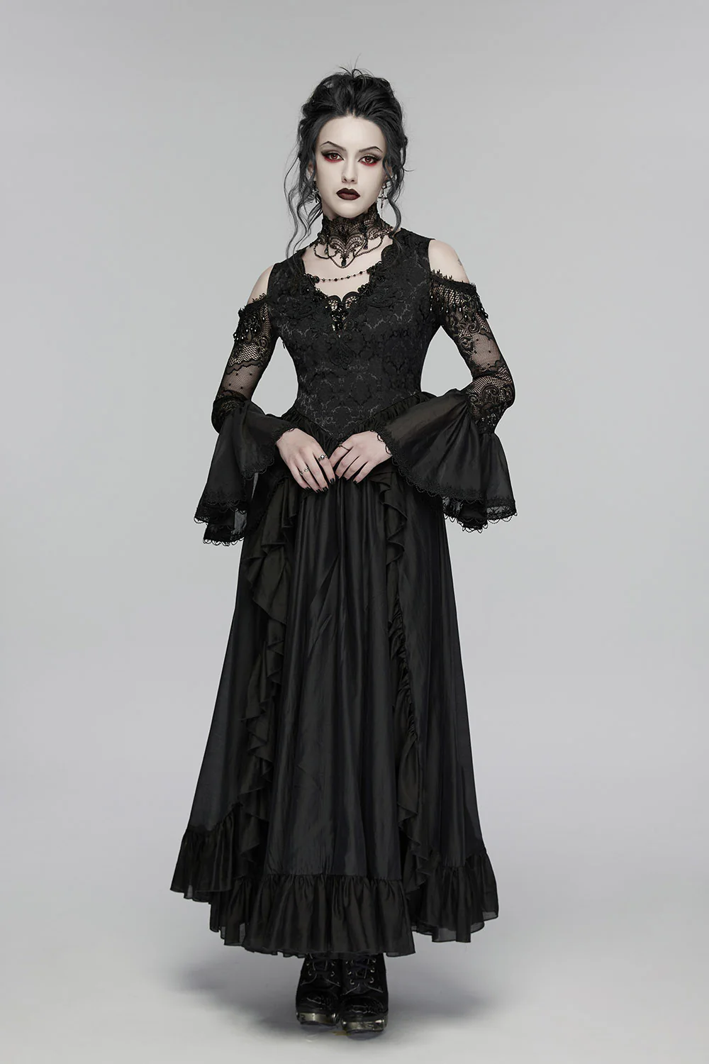 Vampire Bride Lace Gothic Gown - Image 4