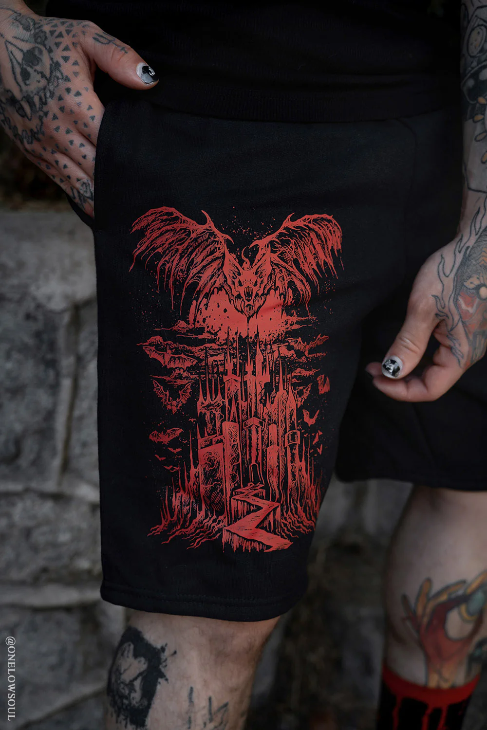Vampire Castle Sweat Shorts [Unisex] - Image 3