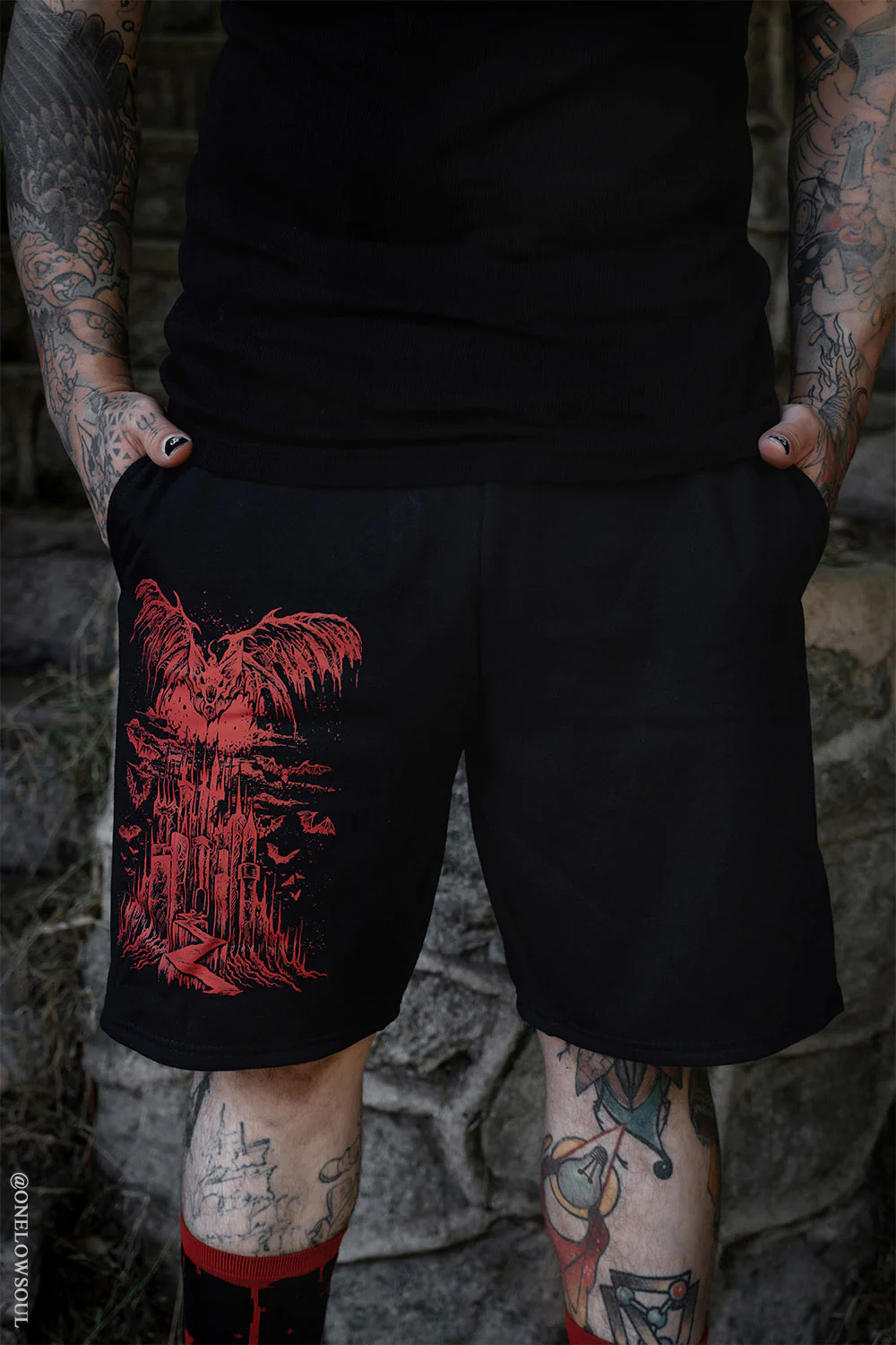 Vampire Castle Sweat Shorts [Unisex] - Image 4